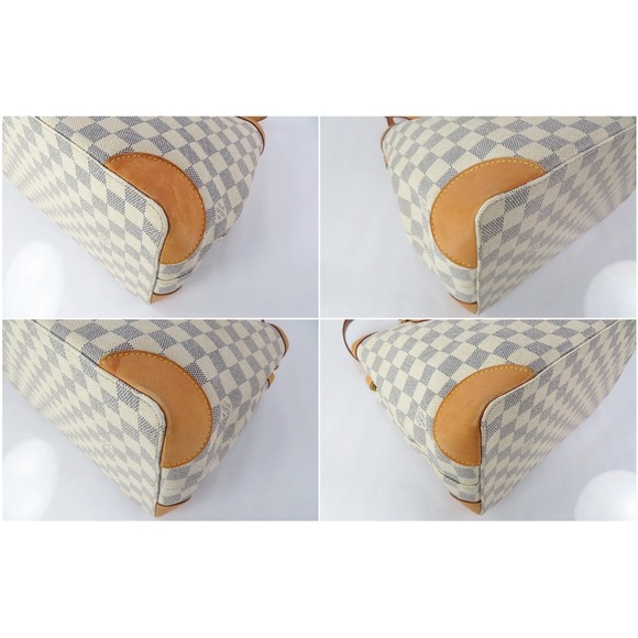 Louis Vuitton Tan and Cream Checkered Tote - Picture 6 of 16